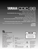 Yamaha CDC-98 - Owners Manual 
